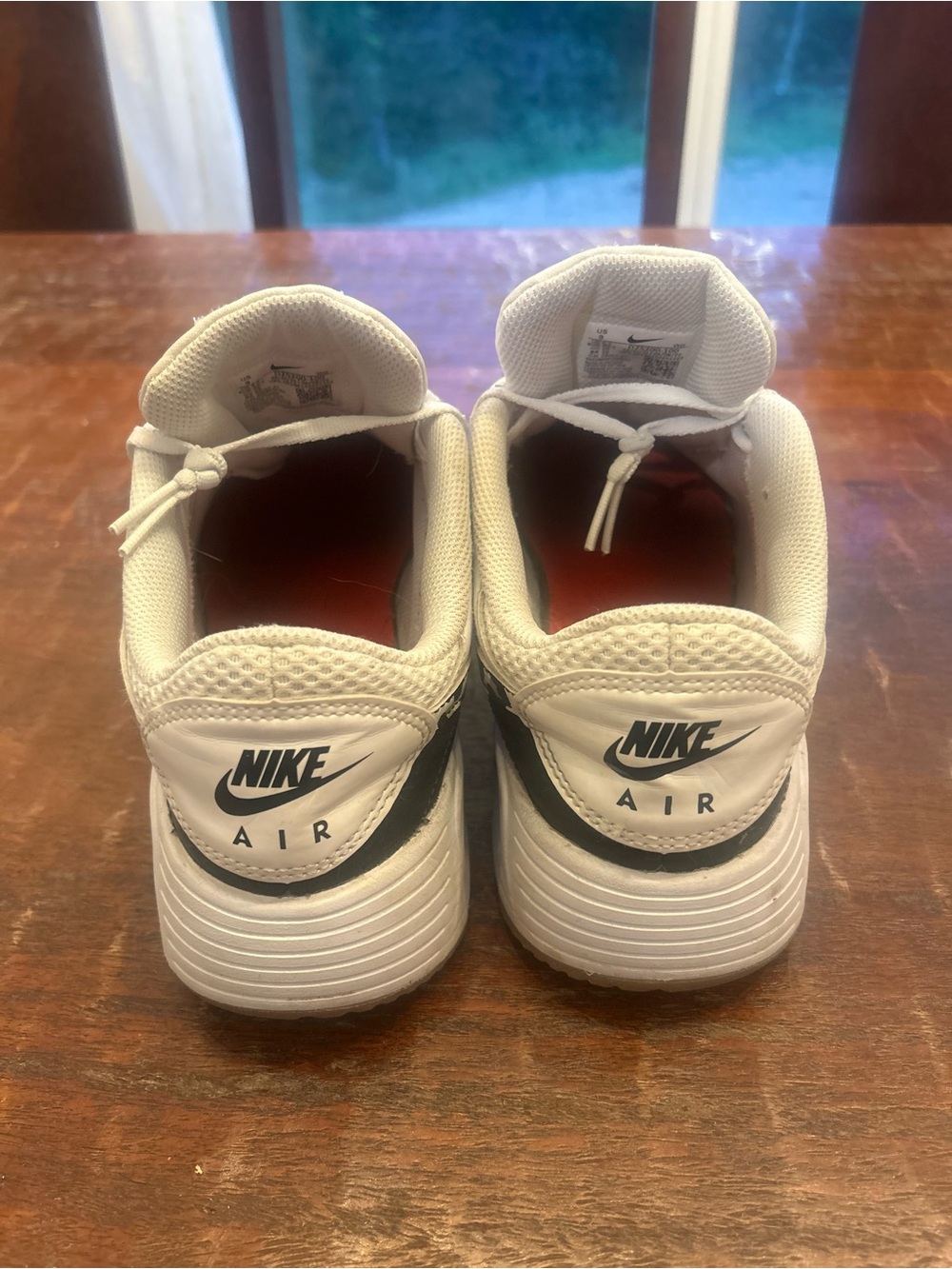 Nike Air Women's Athletic Shoes in Ivory with Black Leopard Swoosh - Picture 4 of 4